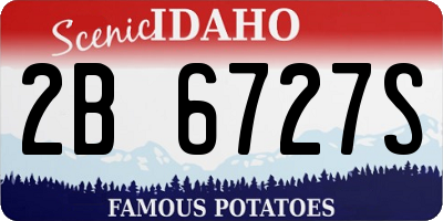 ID license plate 2B6727S