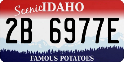 ID license plate 2B6977E