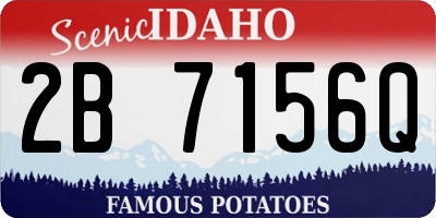 ID license plate 2B7156Q