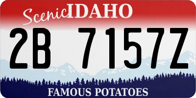ID license plate 2B7157Z