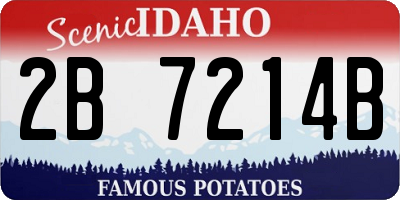 ID license plate 2B7214B