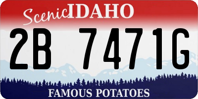 ID license plate 2B7471G