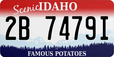 ID license plate 2B7479I
