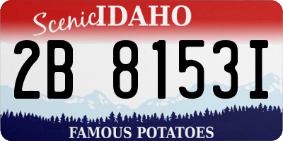 ID license plate 2B8153I