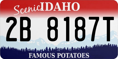 ID license plate 2B8187T