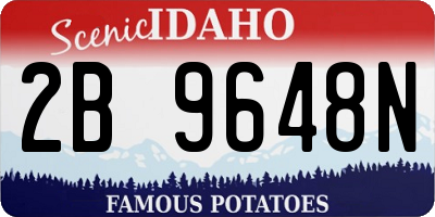 ID license plate 2B9648N