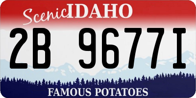ID license plate 2B9677I