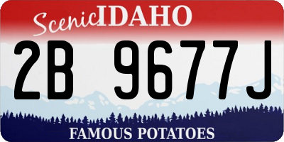 ID license plate 2B9677J