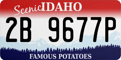 ID license plate 2B9677P
