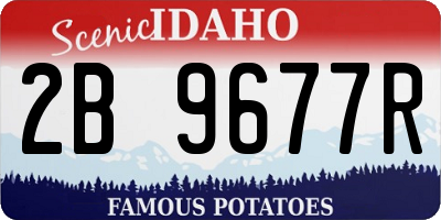 ID license plate 2B9677R