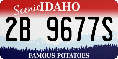 ID license plate 2B9677S