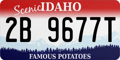 ID license plate 2B9677T