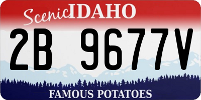 ID license plate 2B9677V