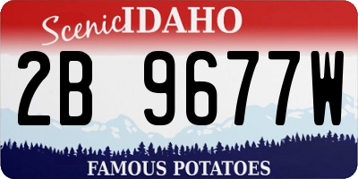 ID license plate 2B9677W
