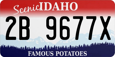 ID license plate 2B9677X