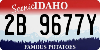 ID license plate 2B9677Y