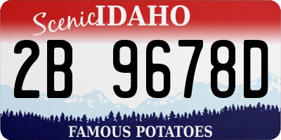 ID license plate 2B9678D