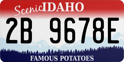 ID license plate 2B9678E
