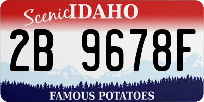 ID license plate 2B9678F
