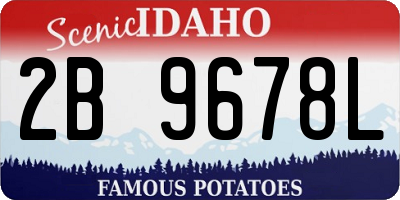 ID license plate 2B9678L