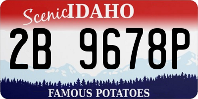 ID license plate 2B9678P