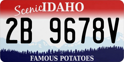 ID license plate 2B9678V