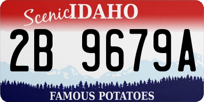 ID license plate 2B9679A