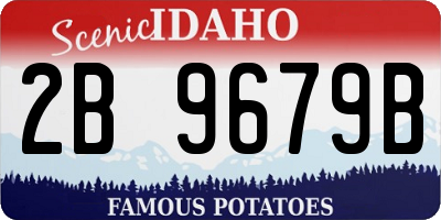 ID license plate 2B9679B