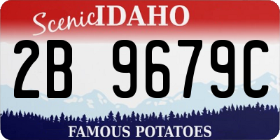 ID license plate 2B9679C