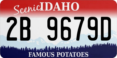 ID license plate 2B9679D
