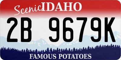 ID license plate 2B9679K