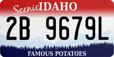 ID license plate 2B9679L