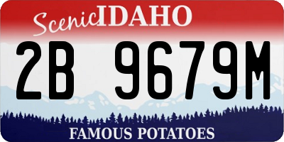 ID license plate 2B9679M