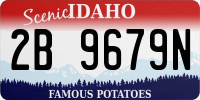 ID license plate 2B9679N