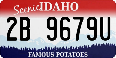 ID license plate 2B9679U