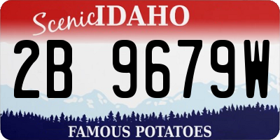 ID license plate 2B9679W