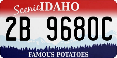 ID license plate 2B9680C