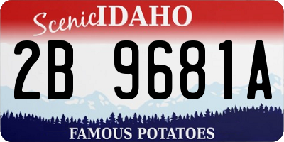 ID license plate 2B9681A