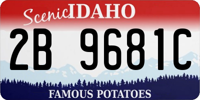 ID license plate 2B9681C