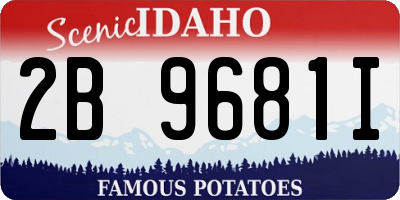 ID license plate 2B9681I