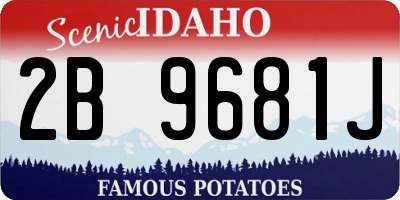 ID license plate 2B9681J