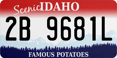 ID license plate 2B9681L