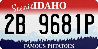 ID license plate 2B9681P