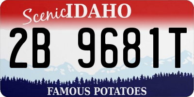ID license plate 2B9681T
