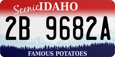 ID license plate 2B9682A