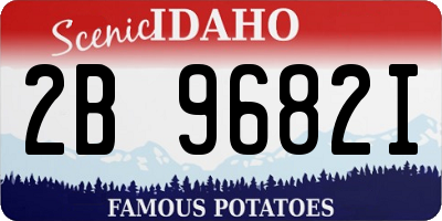 ID license plate 2B9682I