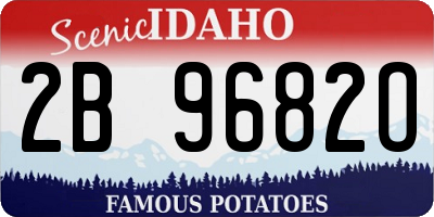 ID license plate 2B9682O