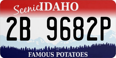 ID license plate 2B9682P