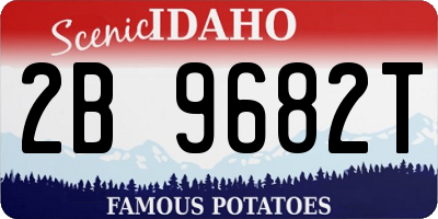 ID license plate 2B9682T