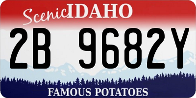 ID license plate 2B9682Y